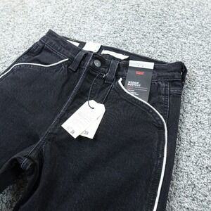 NEW Levis Jeans Womens 25 Dark Black Denim Pants Wedgie Bootcut Stretch Western